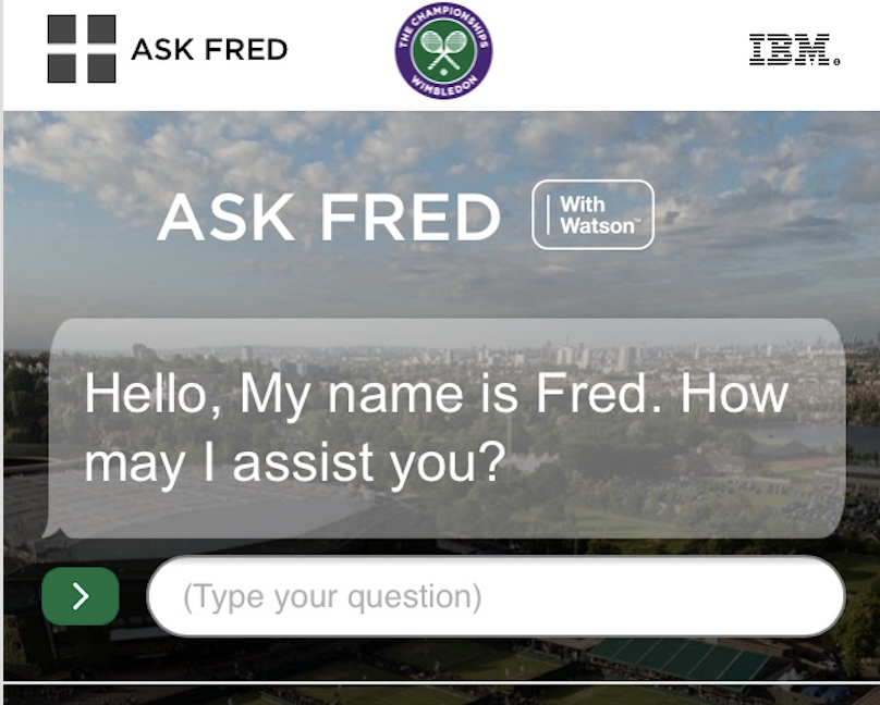 Fred Chat Bot Wimbledon